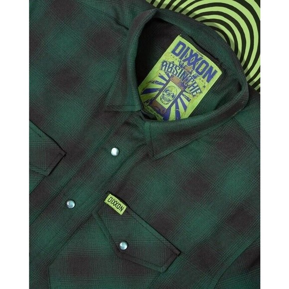 DIXXON Flannel Absinthe Green & Black Large (L) NIB Sold Out - Picture 2 of 2